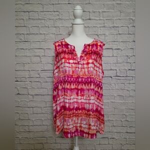 Sami & Jo Pink and Orange Sleeveless Blouse